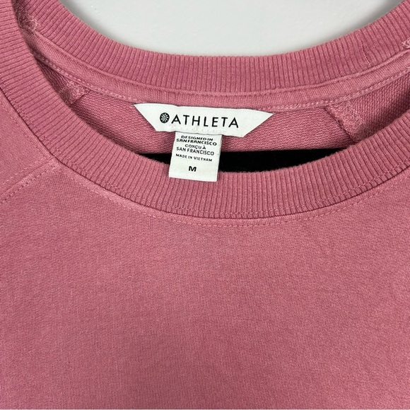 Athleta Mindset Dusty Rose Long Sleeves Sweatshirt Size Medium - Picture 3 of 8